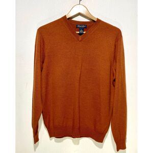 Garret scott sweater extra fine merino wool orange accademia office preppy men M